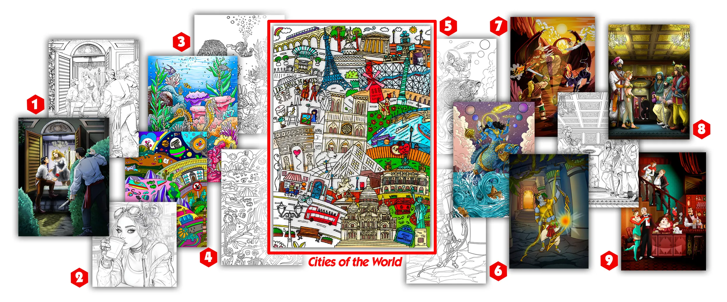 Coloring-in books with a difference